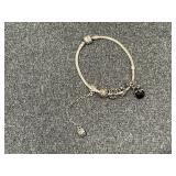 Pandora bracelet with 3 charms
