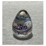 3" art glass paperweight