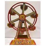 Vintage J. Chein Tin Wind Up Hercules Toy Ferris Wheel