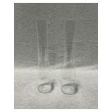 Pair of 14" glass chimneys