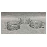 Set of 3 Fostoria American nappy bowls