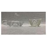 Fostoria American nappy bowl and small bowl