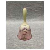 Fenton Burmese glass designer bell