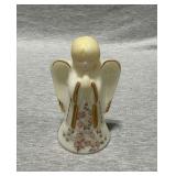Fenton angel bell, 6" T, hand painted, artist signed