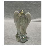Fenton angel, iridescent, 7" T