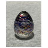 3" art glass paperweight