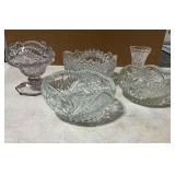 Pressed glass pieces
