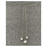 3 Pandora beads with stones on 18" 925 chain