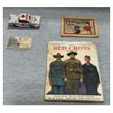 1942 The American National Red Cross membership card, Made in Japan Red Cross ambulance