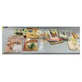 Vintage advertising, manuals, pocket ledger