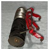 Toy implement disc marked No. 704