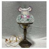 Fenton Rose Trellis student lamp, 20" T