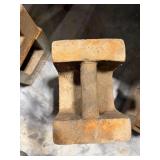 Pair 50 lb cast iron weights Fairbanks Morse