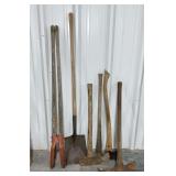 Post hole digger, double bit axes