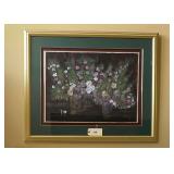 Framed & Matted Floral Artwork, Ltd Ed By Stephen Kaye, 44'X35'