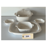 Five CorningWare Pieces