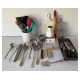 Large Assortment Of Kitchen Utensils, Approx 20 Pieces Not Shown