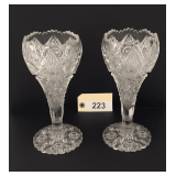 Two 9' Crystal Vases