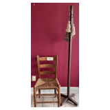 Rush Seat Chair & Hall Tree With Tassels (One Hook Missing)
