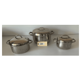 Three Stainless Pots