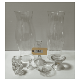 Glass Hurricanes & Candle Holders