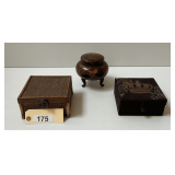 Three Covered Boxes