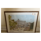 Framed Print Of 'The Library Of Congress', 32'X26'