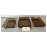 Three PYREX & Anchor Hocking Casseroles