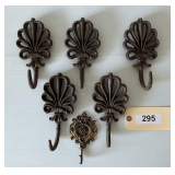 Five Iron Hooks & Small Metal Hook