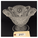 Large Cut Crystal Pedestal Bowl