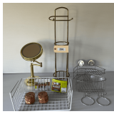 Brass Table Mirror, Bath Tissue Stand, & More