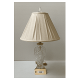 Waterford Crystal & Brass Table Lamp, 28'