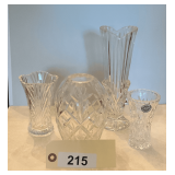 Waterford Vase, Lenox And Mikasa Small Vases & Mikasa 8' Bud Vase