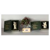 Two Dept 56 Snowbabies, & Mistletoe With Glass