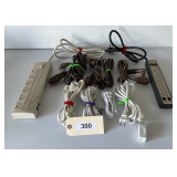 Eight Extension Cords, 2 Surge Protectors
