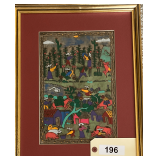 Framed & Matted Mexican Farm Scene