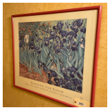 Framed Poster Of Vincent Van Gogh's Dutch Irises, 32'X28'