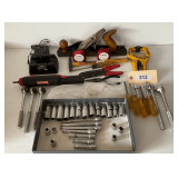 Assorted Hand Tools, Approx 30 Sockets Not Shown