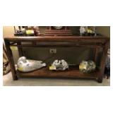 Sofa Table W/glass Inserts on Top - Gordons