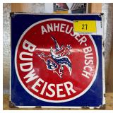 Budweiser Anheuser-Busch Enamel Sign- 13'
