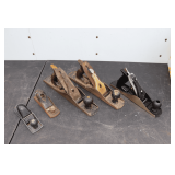 (2) 14 Inch No.5 Stanley Hand Planers, (2) 6.5 Hand Planers, and 11.5 Inch Hand Planer