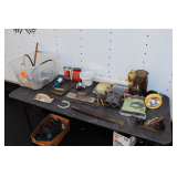 10 Inch Stanley Hand Planer, Tie Down Bungee Cords, Hand Sander, Kidde Smoke Alarm, Natural Gas Hose, and Misc.
