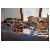 XMas Express Train McDonald's Happy Meal Toys, Chalk, King Edward Cigar Box, Stapler, Zenith Clock Radio, and Misc.