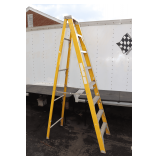 White Metal 7 Ft. Folding Step Ladder