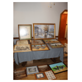 Young Framed Painting, Framed Chicken Paintings, Framed Pictures, and Misc. Wall Hangings