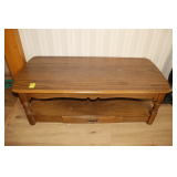 2 Tier Wooden Coffee Table with Drawer