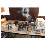 25 Ft. Cobra Sewer Snake, Schumacher 6 Amp Battery Charger, Extension Cord, Rope, Quantum Wheelchair Parts, Auger Bits, Bar Clamps, 1/2 HP Garage Door Opener, and Misc.
