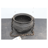 Cast Iron Cauldron with Chain