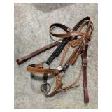 Nylon lined leather halter