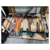 Pipe wrenches, hammers, fence pliers and other hand tools